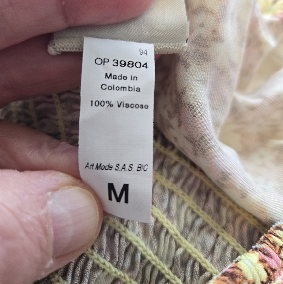 Maaji Womens Beach Wear Tops Sz M Cutout Ditsy Flower Pink Yellow Versatile Wear - Picture 14 of 15